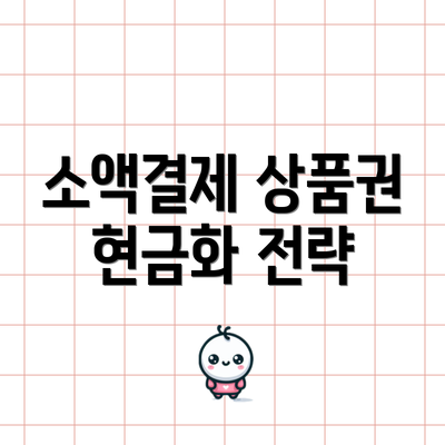 소액결제 상품권 현금화 전략