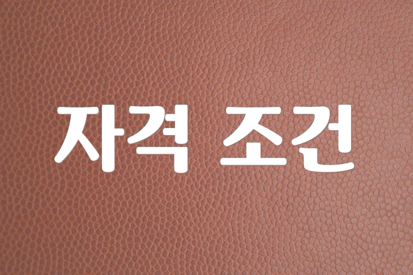 자격 조건
