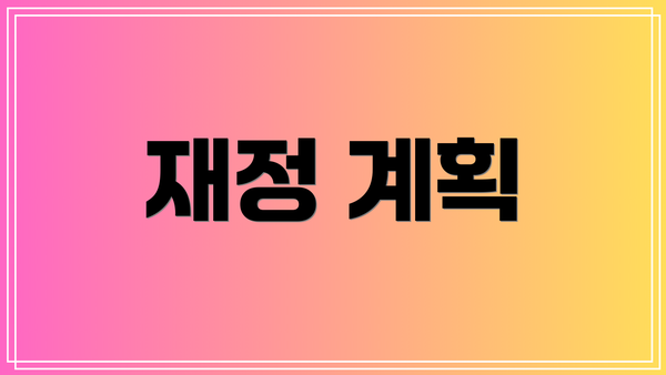 재정 계획