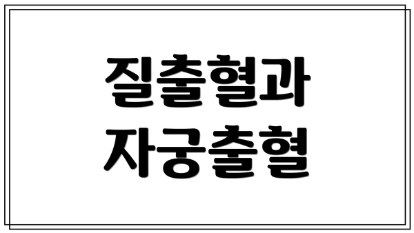 질출혈과 자궁출혈