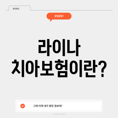 라이나 치아보험이란?