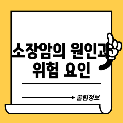 소장암의 원인과 위험 요인