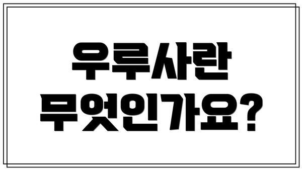우루사란 무엇인가요?