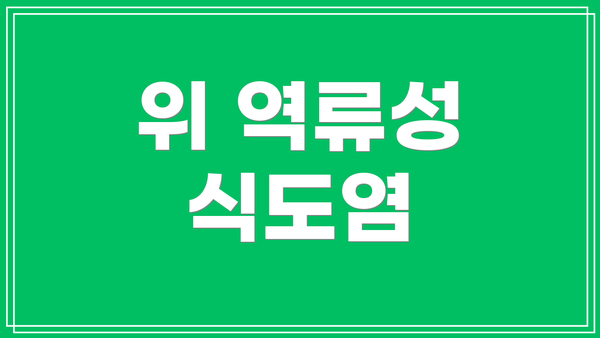위 역류성 식도염