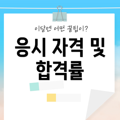응시 자격 및 합격률