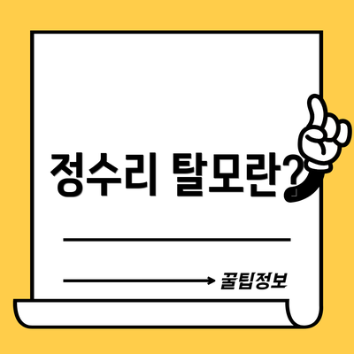 정수리 탈모란?