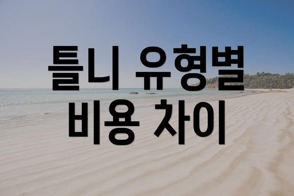 틀니 유형별 비용 차이