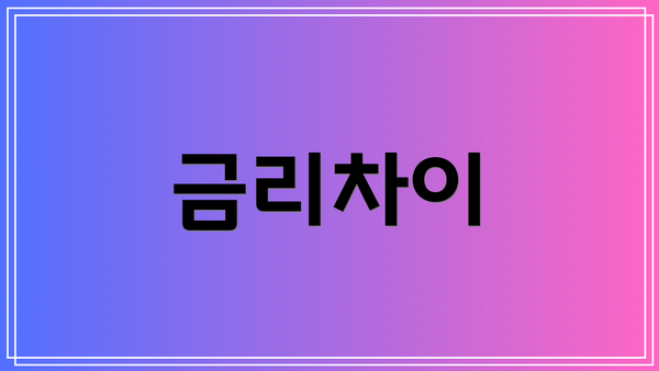 금리차이