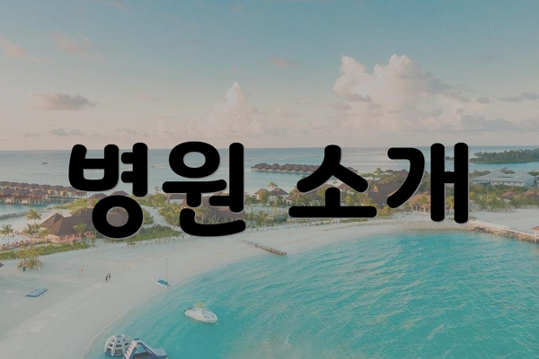 병원 소개