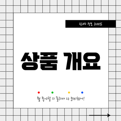 상품 개요