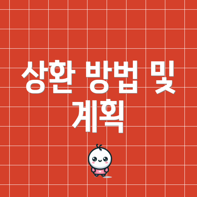 상환 방법 및 계획