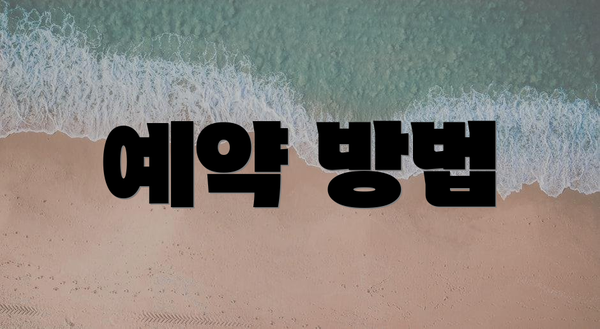 예약 방법
