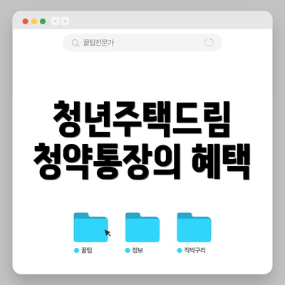 청년주택드림 청약통장의 혜택