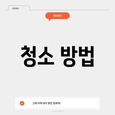 청소 방법